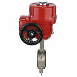 Wasser-Schmetterlingsventil Elephant 316L-316L-PTFE Gehäusematerial - Edelstahl AISI 316L, Scheibenmaterial - Edelstahl AISI 316L, Dichtung - PTFE mit 1/4-Umdrehung elektrischem Antrieb Elephant QT-W (M) EX 220V